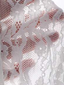 DAZY Falda de encaje transparente con cordones blanca para primavera/verano de mujer