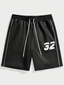 Manfinity VCAY Men's Digital Print Loose Knit Short Sleeve T-Shirt Set - Black - View 6