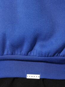 Sumwon Team Collegiate Style Sweatshirt Oversized Athletic Pullover Winter Casual Streetwear Training Sports University Letter Logo - Blue - View 6