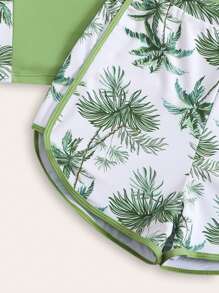 SHEIN 全新时尚少女两件套印花分体泳衣 - 彩色 - 查看 5