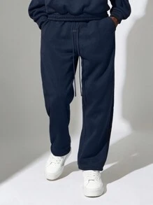 SUMWON Regular Fit Overhead Essential Hoodie And Barrel Fit Jogger 2 Piece Set - Blue - View 3