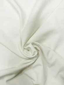 SHEIN LUNE Plus Size Solid Color V-Neck Patch Long Sleeve Casual Top, Everyday Wear - Apricot - View 4