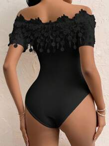 Firerie 女士优雅蕾丝边露肩紧身衣，适合度假