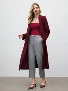 BizChic Grey Work Pants For Commute, Christmas Party New Year's Eve Date Occasions, Spring/Summer Women
