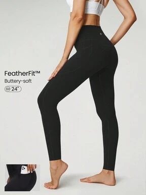 GLOWMODE Leggings De Altura Alta Featherfit™ Con Bolsillo Lateral De 24"