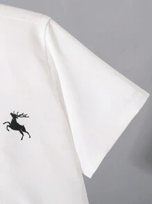 Tween Boy Casual Color Block Patchwork Polo Collar Short Sleeve Shirt, Suitable For Spring/Summer, Outdoor Play, School, Street, Party And Leisure Wear