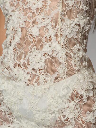 high-end lace wedding dress Arabesque Long Sleeve Lace Wedding Dress Sheath by Claire Pettibone main image 0