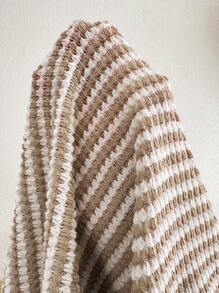 SHEIN Maternity Casual Stripe Fitted Halter Dress - Apricot - View 6