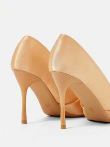 CUCCOO CHICEST Champagne Color Pointed Toe High Heel Pumps, Elegant Fashion Shoes For Banquet, Wedding, Commute, Date, Christmas Party - Champagne - View 9