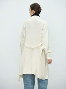 Aalyst Autumn/Winter 32% Wool Women Casual V-Neck Cardigan, Loose Knitted Sweater With Thick Waist Belt, Outerwear