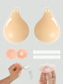 2 pares de cubrepezones de unicolor minimalistas para mujer, de uso casual diario - Beis - Ver 1