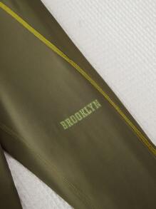 SHEIN Girls' Fall Outdoor Casual High Stretch Comfortable Skinny Yoga Pants With Contrast Stripe Design To Show Leg Curve, Suitable For Outdoor Play, Daily Sports, Urban Street Shooting