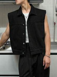 DAZY 男士街头时尚短款休闲背心夹克