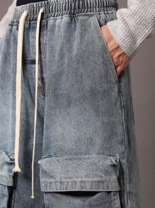 SUMWON Bermuda Pull On Denim Jort - Blue - View 7