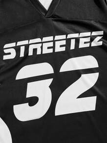 Manfinity VCAY Men's Digital Print Loose Knit Short Sleeve T-Shirt Set - Black - View 4