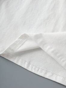 SUPERMAN X SHEIN 年轻男孩休闲圆领短袖T恤，适合夏季