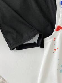 3Pcs/Set Tween Boy Loose Fit Street Style Graphic Print Tank Top Set