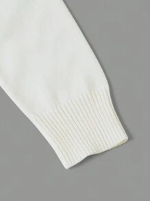 SHEIN Tween Boys' Casual Cartoon Animal Pattern Crew Neck Knit Sweater For Daily Wear