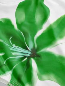 Swim Oasis 1 件套女式花卉印花吊带背心连体泳衣，带荷叶边罩裙，适合海滩度假夏季