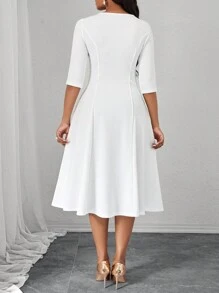 SHEIN Lady Spring, Summer, Autumn And Winter Elegant Office Party New Year Ladies Dresses,Business Casual Woman
