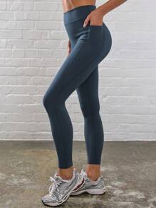 Musera Sport 罗纹高腰无缝塑形运动紧身裤，适合板式网球、网球、匹克球、健身房、秋季瑜伽、普拉提、日常休闲穿着。