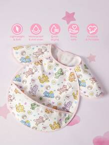 SHEIN X Care Bears Waterproof Anti-Oil Baby Bibs, Feeding Clothing, Burp Cloths, Suitable For Dining, Drawing, Outdoor Activities