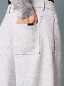 SUMWON Carpenter Style Wide Leg Sweatpants Utility Workwear Jogger Pants Fall Winter Loungewear Athletic Fleece Bottoms Relaxed Fit Casual Sports - Grey - View 8