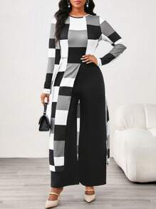 SHEIN Lady Elegante Damenkleid für Frühjahr, Sommer, Herbst und Winter, geeignet für Büropartys, Neujahr - Verschiedenfarbig - Übersicht 4