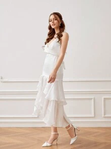 CUCCOO HITCHD Women's Pointed Toe High Heel Hollow Lace Faux Pearl Buckle White Wedding Party Dress Pumps Spring Shoes Spring Break Easter Prom Heels - White - View 8