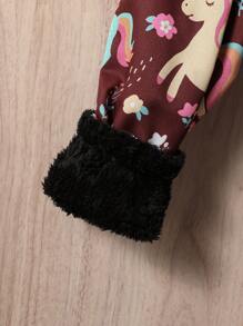 Tween Girl' 前拉链长袖休闲连帽夹克 - 紅色 - 查看 6