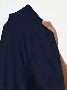 SHEIN EZwear 女式拉链轻便运动夹克，适合秋冬季跑步、健身、瑜伽 - 藏蓝色 - 查看 6