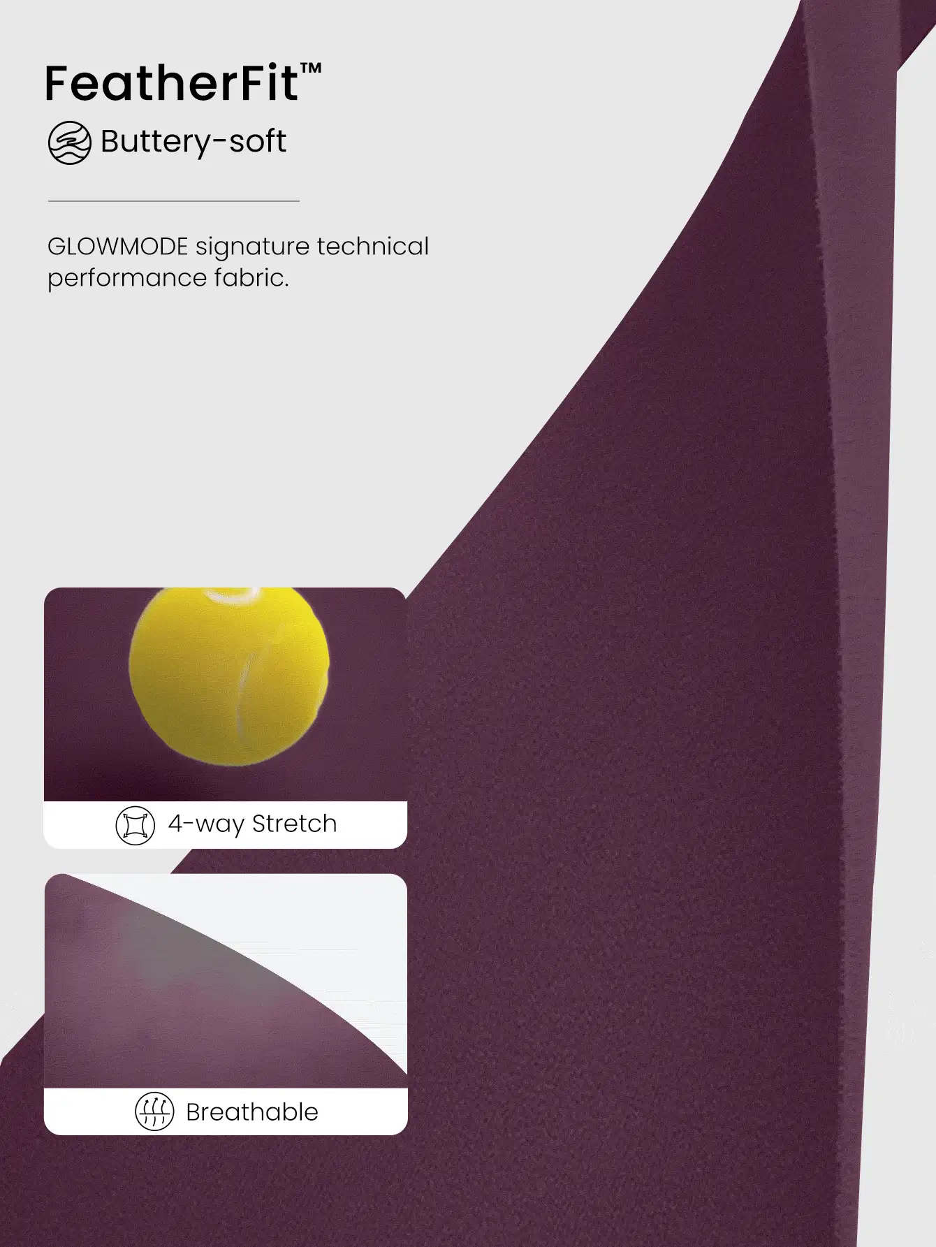 GLOWMODE 24" FeatherFit™ High-Rise Red Side Pocket Leggings Gym Fall Winter