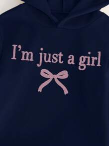 Tween Girls Hooded Sweatshirt & Pants Set, Casual Simple Fashion For Everyday Wear