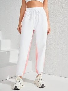 Easithlete Women's Solid Color Lace-Up Front Casual Sporty Pants - Multicolor - View 5