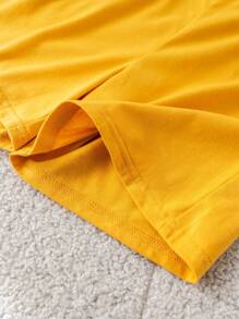 SHEIN 2pcs Set Young Boy Collared Short Sleeve Shirt With Contrasting Trim Suspender Pants Gentleman Suit, Elegant Gentleman British Style Suitable For Birthday Party, Baptism, 1st Birthday Celebration, Formal Occasions, Wedding - White - View 4