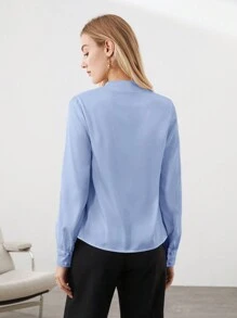 BizChic Áo kiểu tay phồng cổ chữ V mới mùa Xuân/Hè, chất liệu satin, thanh lịch, phù hợp cho công sở thành thị, phong cách lãng mạn thập niên 90, thích hợp cho Giáng sinh, Năm mới, Ngày Valentine, Tiệc tùng, Đi biển, Lễ tốt nghiệp, Thời trang, Lễ hội, Kỳ nghỉ, Phong cách lãng mạn cơ bản, Thích hợp cho khách dự đám cưới, chủ nhà, Đi chơi, Hẹn hò, Tiệc tùng, Buổi hòa nhạc, Biểu diễn sân khấu, Bữa ăn sáng muộn, Sân bay. - Màu xanh nhạt - Xem 4