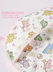 SHEIN X Care Bears Waterproof Anti-Oil Baby Bibs, Feeding Clothing, Burp Cloths, Suitable For Dining, Drawing, Outdoor Activities