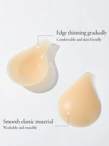 2 pares de cubrepezones de unicolor minimalistas para mujer, de uso casual diario - Beis - Ver 2