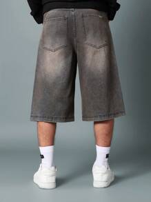 SUMWON Washed Denim Jort