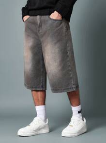 SUMWON Washed Denim Jort