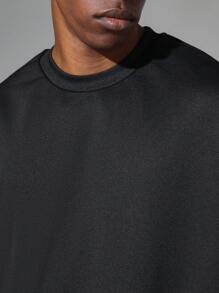 SUMWON 现代分层面板下摆运动衫休闲运动休闲街头服饰简约都市时尚工作室系列设计师上衣秋冬超大版型