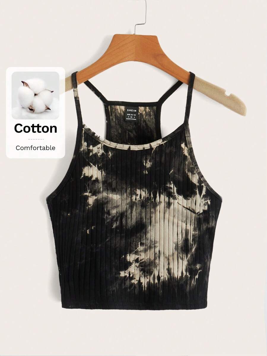 SHEIN EZwear Tie Dye Cami Top - Multicolor - View 1