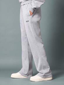 SUMWON Premium Athletic Sweatpants Wide Leg Loungewear Relaxed Fit Jogger Pants With Side Pockets Fleece Winter Athleisure Sport Casual Comfort - Grey - View 1