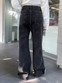 DAZY High Waist Slant Pocket Jeans