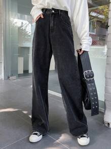DAZY High Waist Slant Pocket Jeans