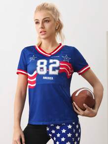 Cheerettes Women's School Style Sporty T-Shirt, For Casual Everyday Wear & Fitness