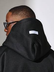 SUMWON Beverly Hills Streetwear Crop Zip Hoodie Urban Fashion Oversized Winter Sweatshirt Loungewear Casual Athletic Jacket - Black - View 8