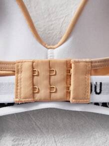 SHEIN Teen Girls 3pcs Comfortable Padded Adjustable Straps Gathered Back Bras Set - Black - View 3