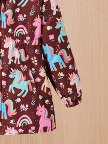 Tween Girl' 前拉链长袖休闲连帽夹克 - 紅色 - 查看 4