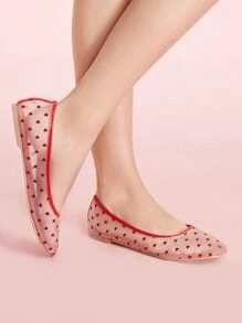 CUCCOO DOLLMOD 银色金属 PU + 灰色仿麂皮双色圆头女式平底乐福鞋 - 紅色 - 查看 4